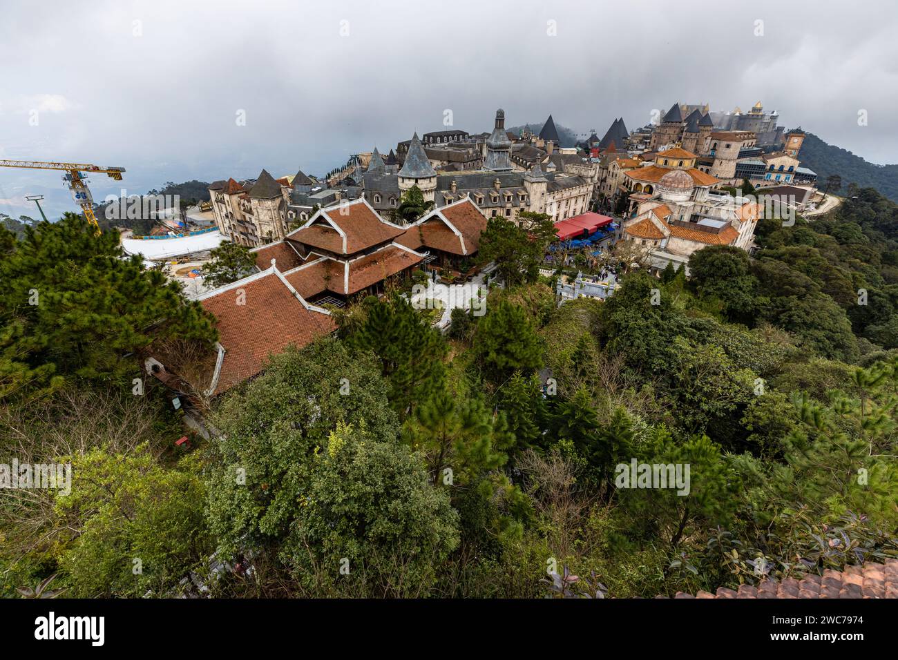 Der Fresh Village Fantasy Park in den Ba Na Hills bei da Nang in Vietnam Stockfoto