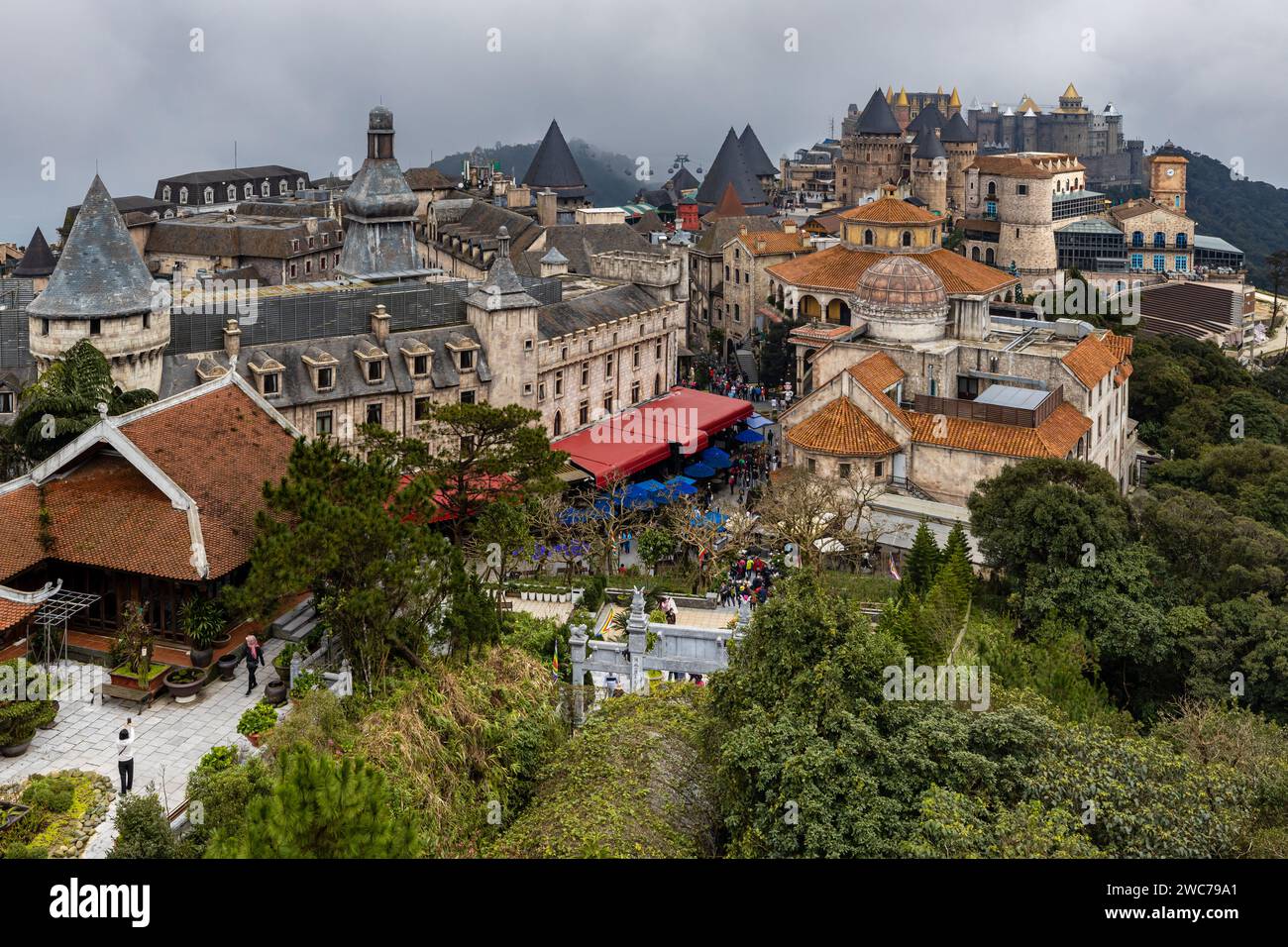 Der Fresh Village Fantasy Park in den Ba Na Hills bei da Nang in Vietnam Stockfoto