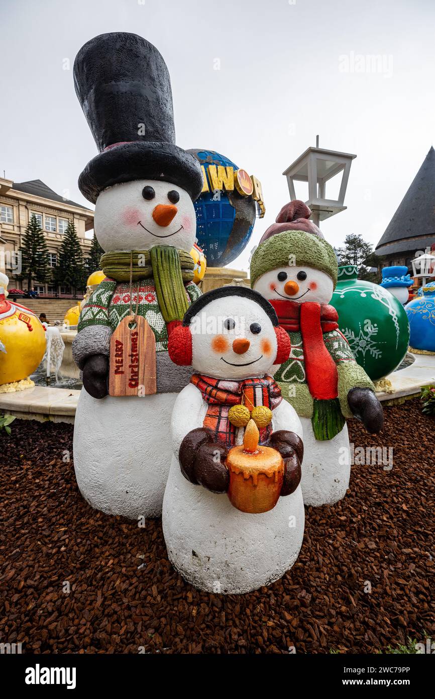 Schneemann im Fantasy Park von Ba Na Hills in da Nang in Vietnam Stockfoto