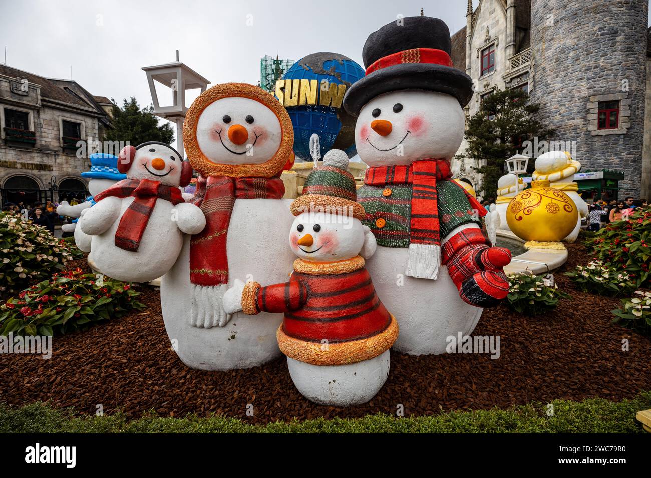 Schneemann im Fantasy Park von Ba Na Hills in da Nang in Vietnam Stockfoto