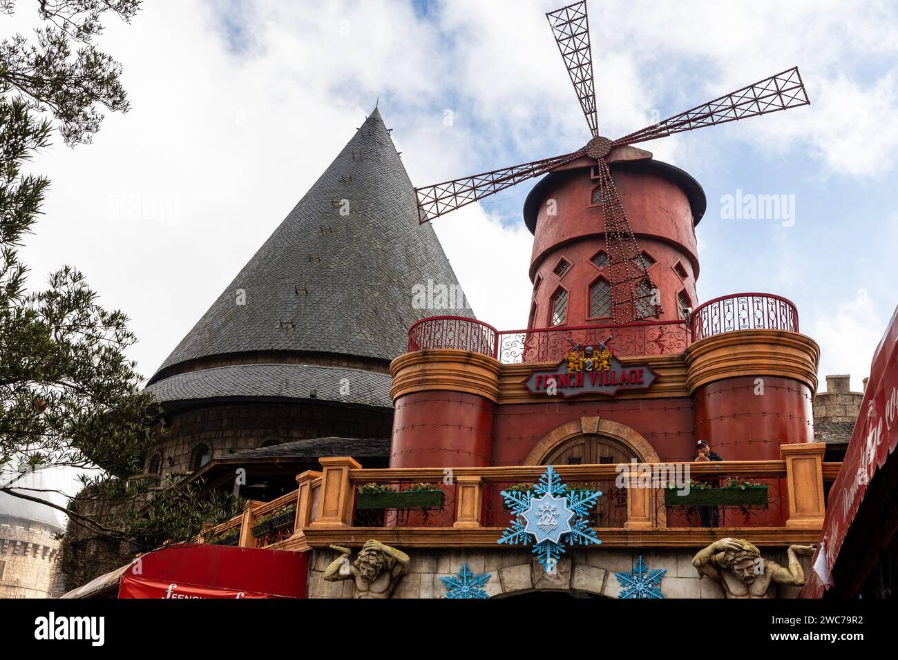 Der Fresh Village Fantasy Park in den Ba Na Hills bei da Nang in Vietnam Stockfoto
