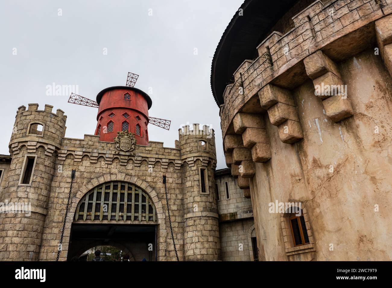 Der Fresh Village Fantasy Park in den Ba Na Hills bei da Nang in Vietnam Stockfoto