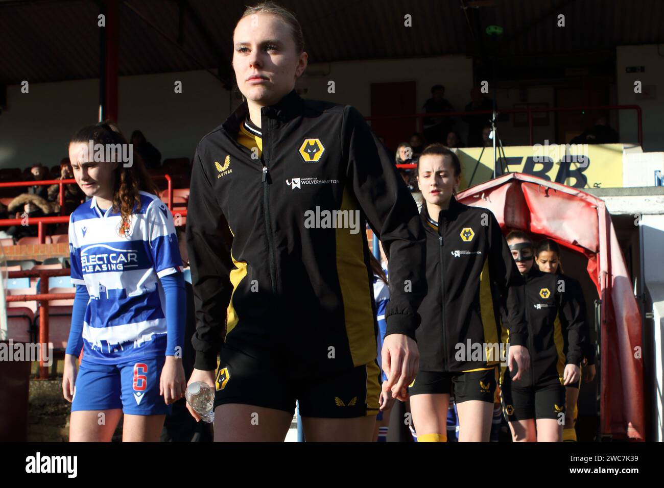 Reading Women vs Wölfe Women Adobe FA Women's Cup, 4. Runde, 15. Januar 2024, spielte bei Aldershot Town FC Stockfoto