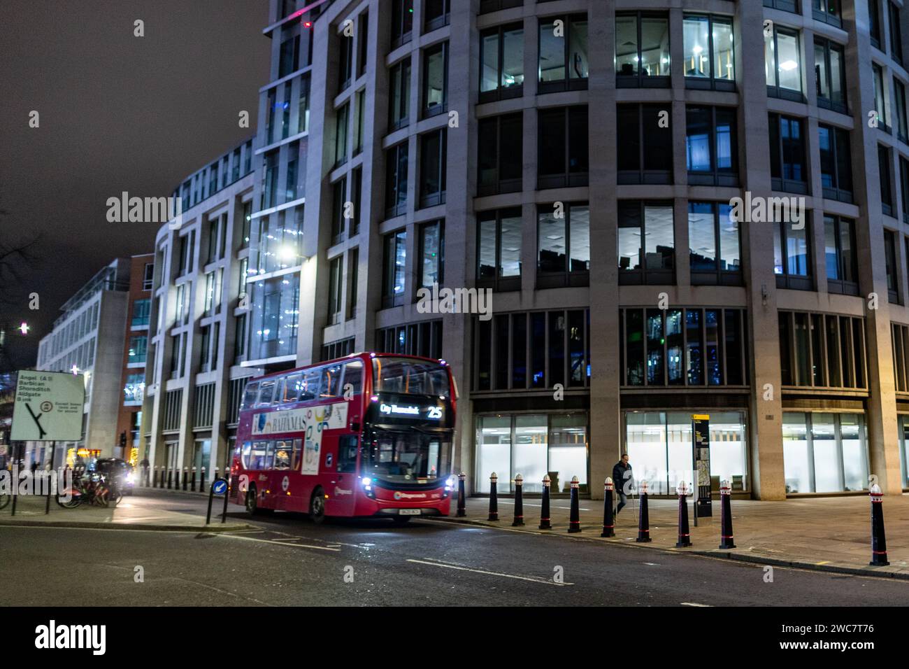 London, Großbritannien. Januar 2024. Die LSEG-Anlage der Londoner Börse erscheint am Sonntag, den 14. Januar 2024, in London, Vereinigtes Königreich, in Ruhe. nach Nachrichten über die Festnahme von sechs Personen im Zusammenhang mit einer mutmaßlichen Verschwörung zur Störung der Geschäfte der Londoner Börse. (VX Photo/Vudi Xhymshiti) Credit: VX Pictures/Alamy Live News Stockfoto