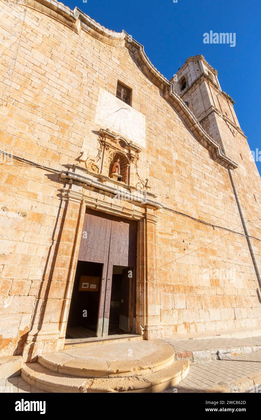 Kirche La Purificación de María im Dorf Salsadella, Provinz Castellon, Spanien Stockfoto