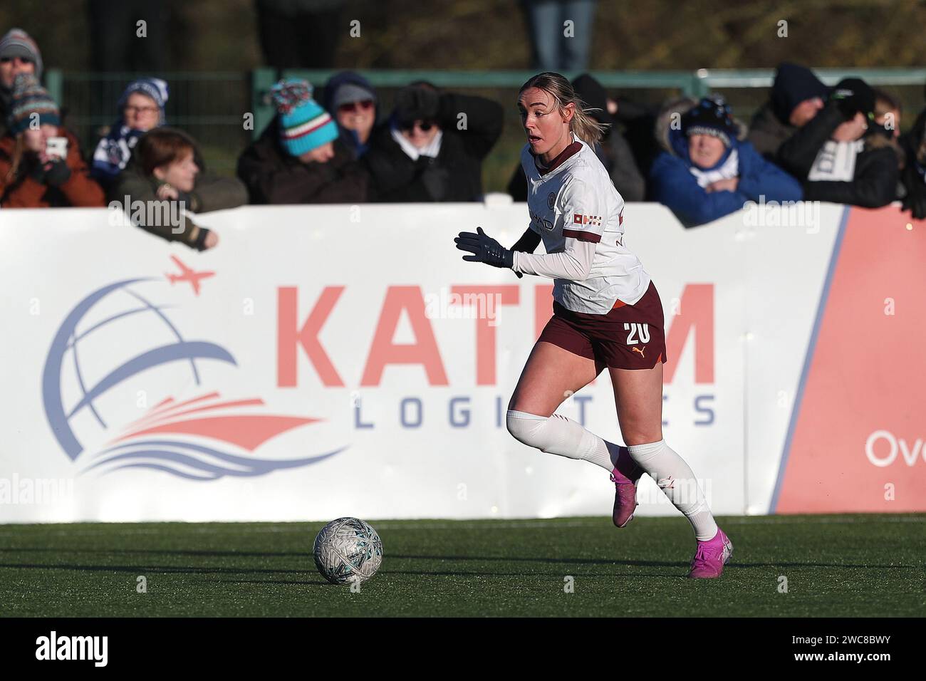 Durham City am Sonntag, den 14. Januar 2024. Jill ROORD von Manchester City beim Spiel der Vierten Runde des Adobe Women's FA Cup zwischen Durham Women FC und Manchester City im Maiden Castle, Durham City am Sonntag, den 14. Januar 2024. (Foto: Mark Fletcher | MI News) Credit: MI News & Sport /Alamy Live News Stockfoto