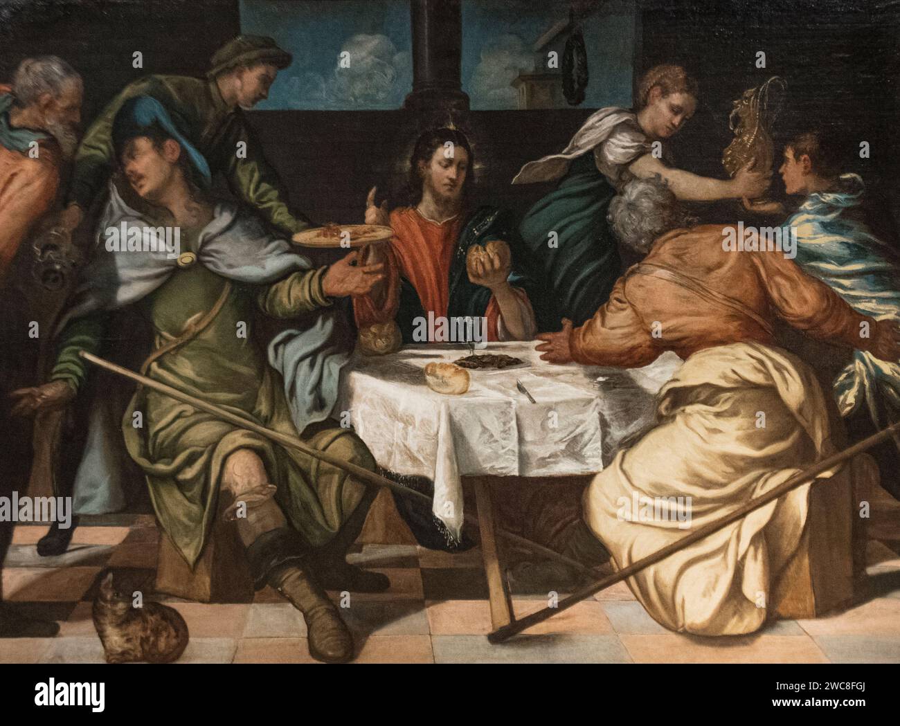 Jacopo Tintoretto: "Das Abendmahl in Emaus" (1542) Stockfoto