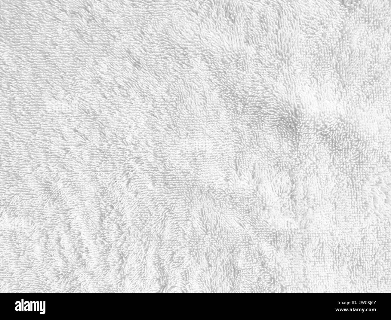 Weißer Stoffhintergrund, der die exquisite Textur der Seide zeigt. Kopierbereich für Konstruktion Stockfoto