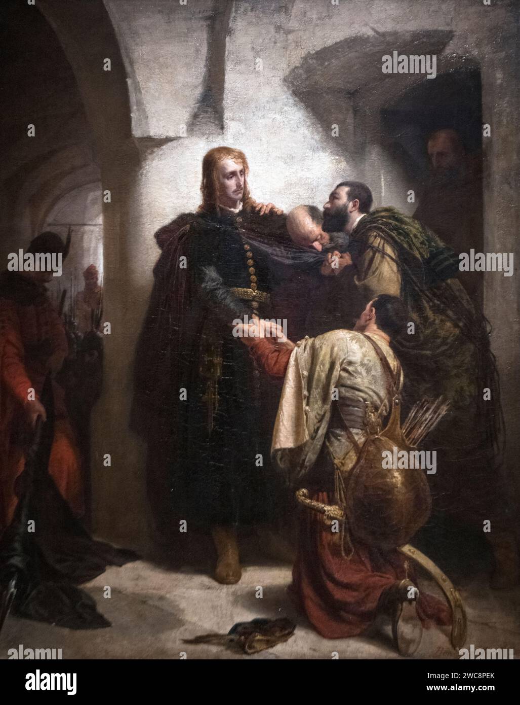 Gyula Benczur: "Laszlo Hunyadis Abschied" (1866) Stockfoto