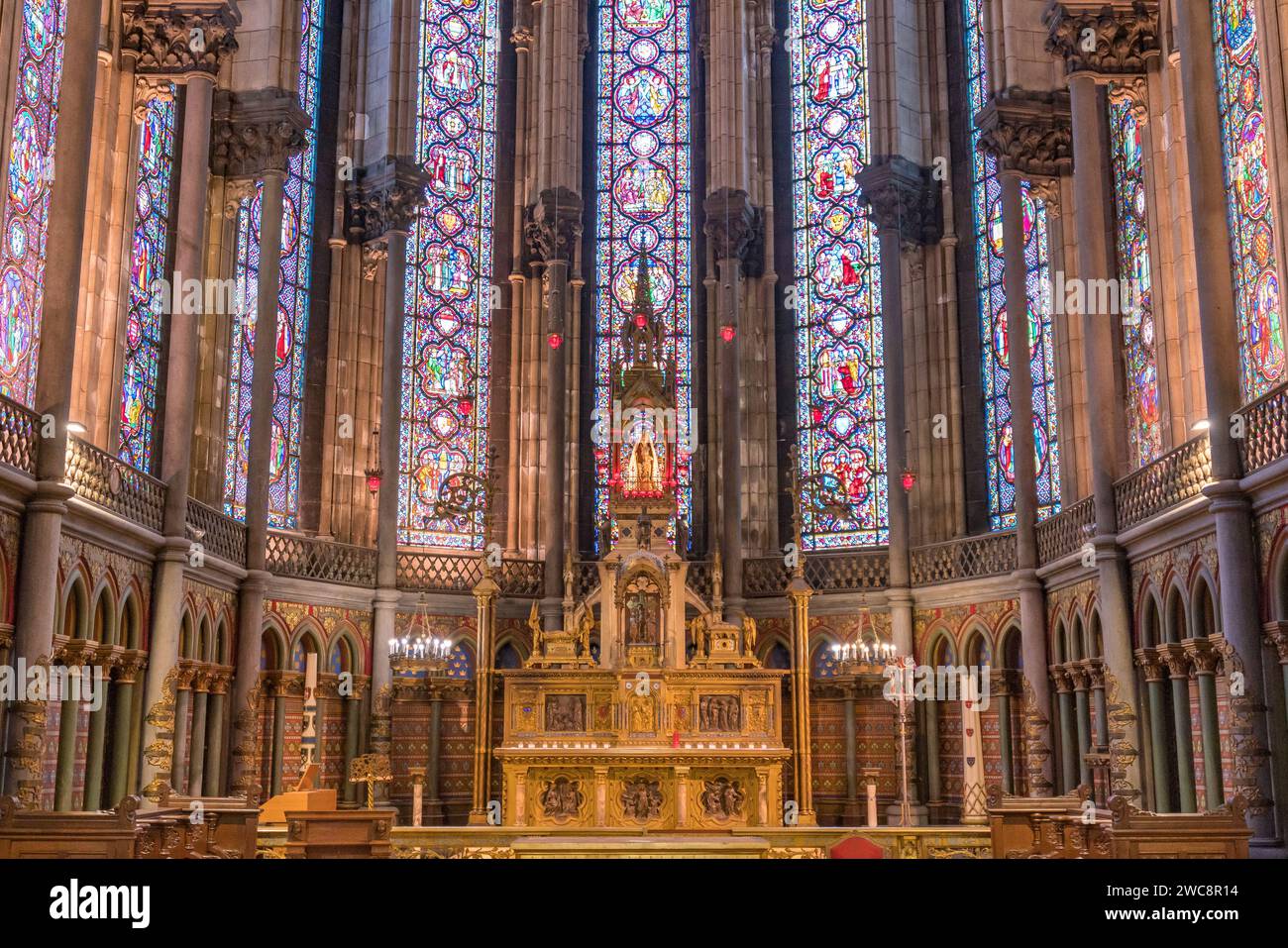 Das Innere der Kathedrale von Lille, die Basilika Notre Dame de la Treille in Lille, Frankreich Stockfoto