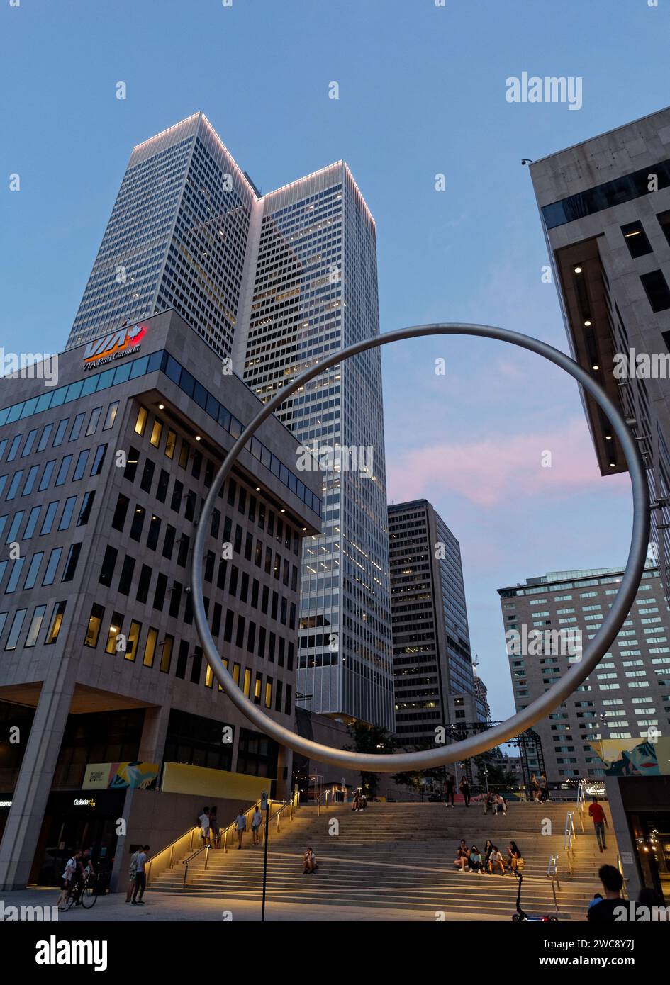 Der Ring am Place Ville Marie in der Innenstadt von Montreal, Quebec, Kanada Stockfoto