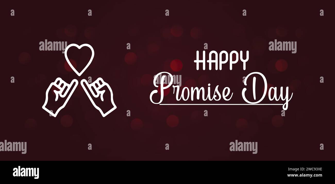 Happy Promise Day – stilvolles Design mit Textabbildung Stock Vektor