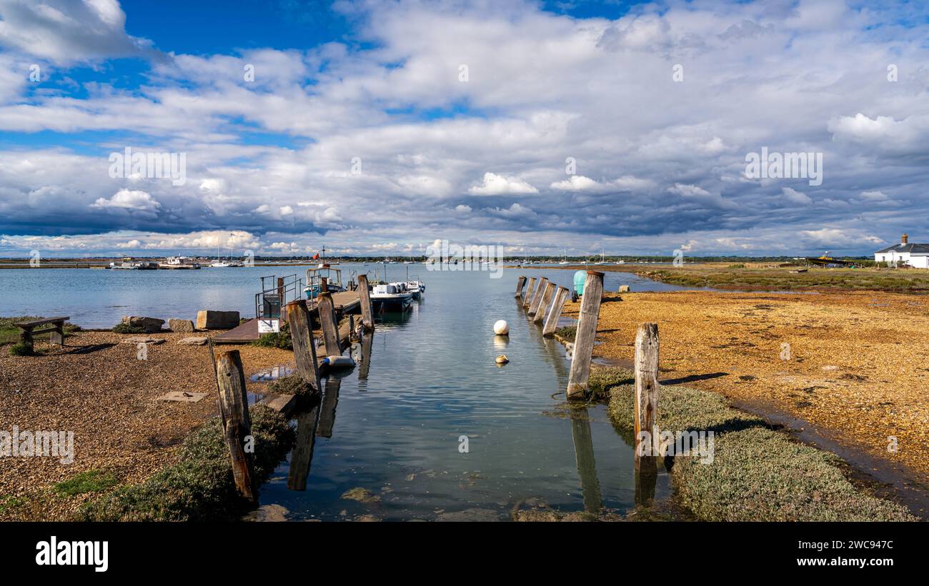 Keyhaven Lake bei Milford on Sea, Hampshire, England, Großbritannien Stockfoto