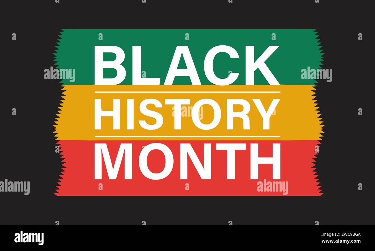 Black History Month wird jedes Jahr im februar gefeiert. Vektorbanner, Flyer, Poster und Vorlagen für soziale Medien. Stock Vektor