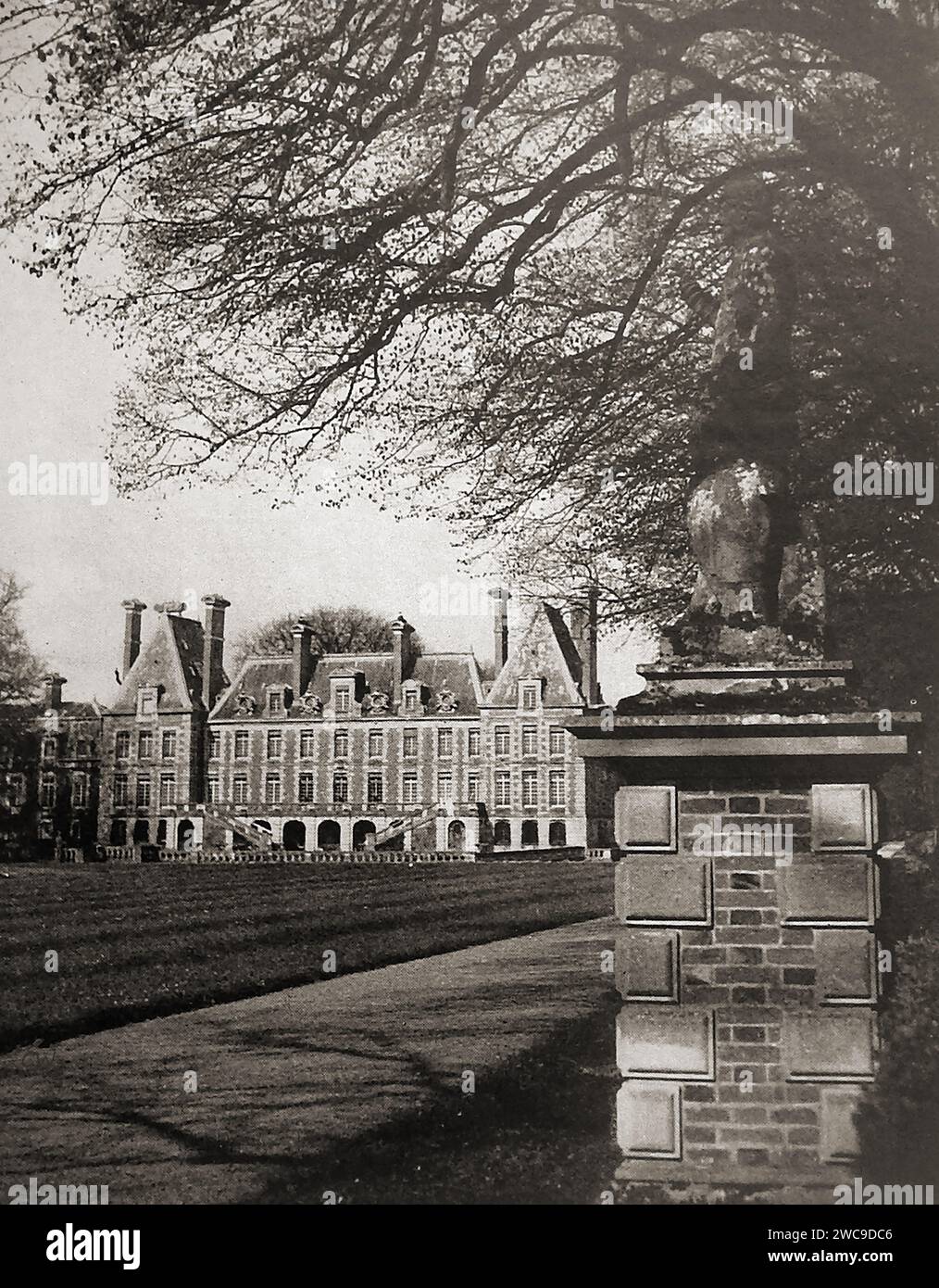 Frankreich 1939 - Chateau de Courances - Frankreich 1939 - Chateau de Courances Stockfoto