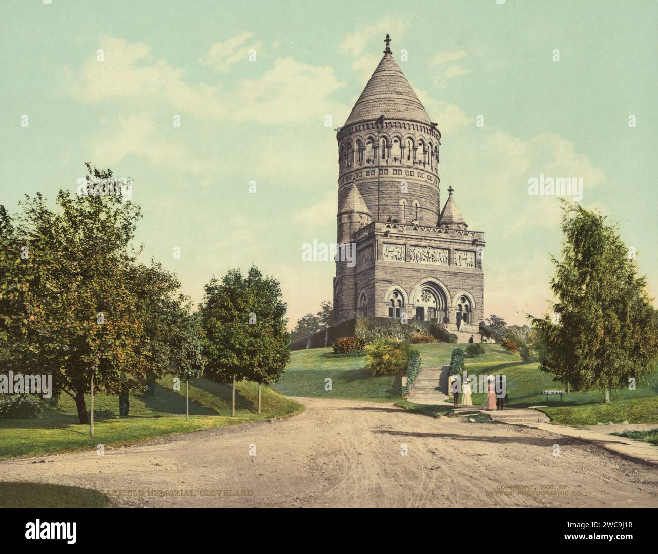 James A. Garfield Memorial, Lake View Cemetery, Cleveland, Cuyahoga County, Ohio 1900. Stockfoto