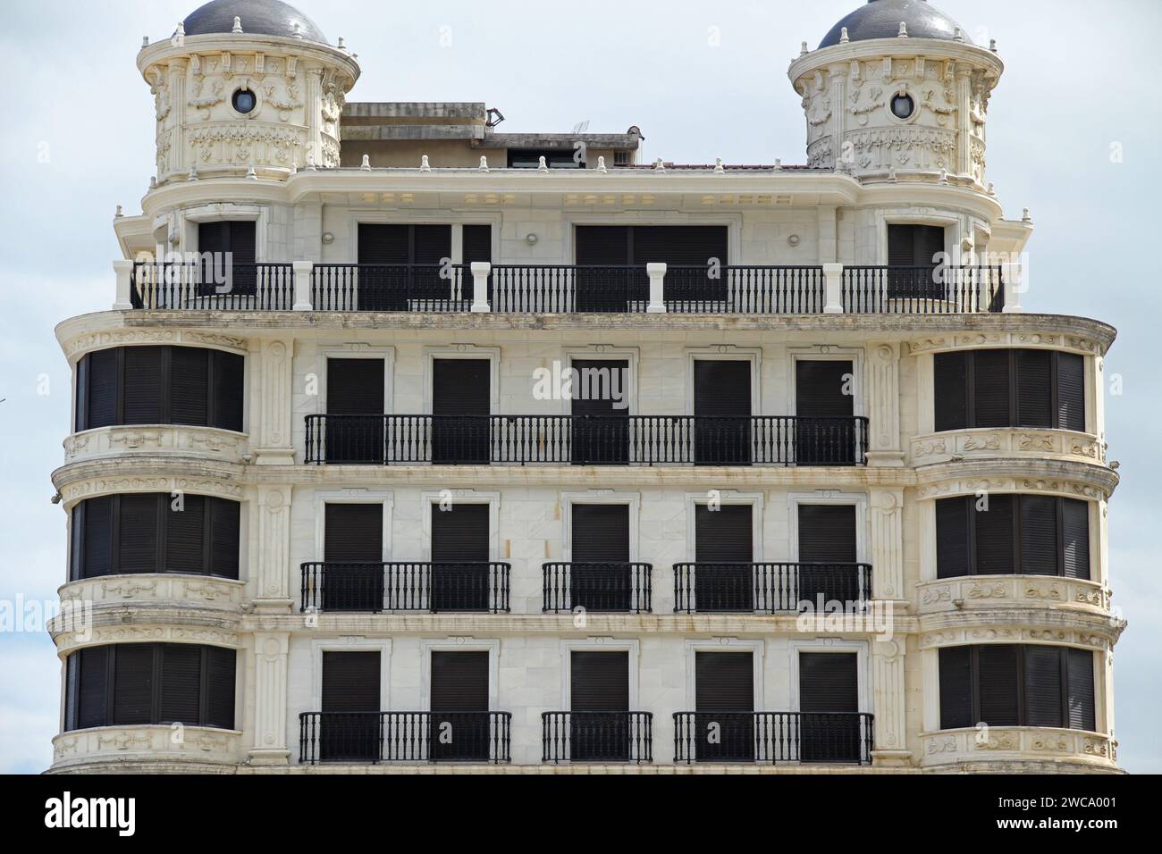 Die architektonische Schönheit in San Sebastian, Spanien Stockfoto