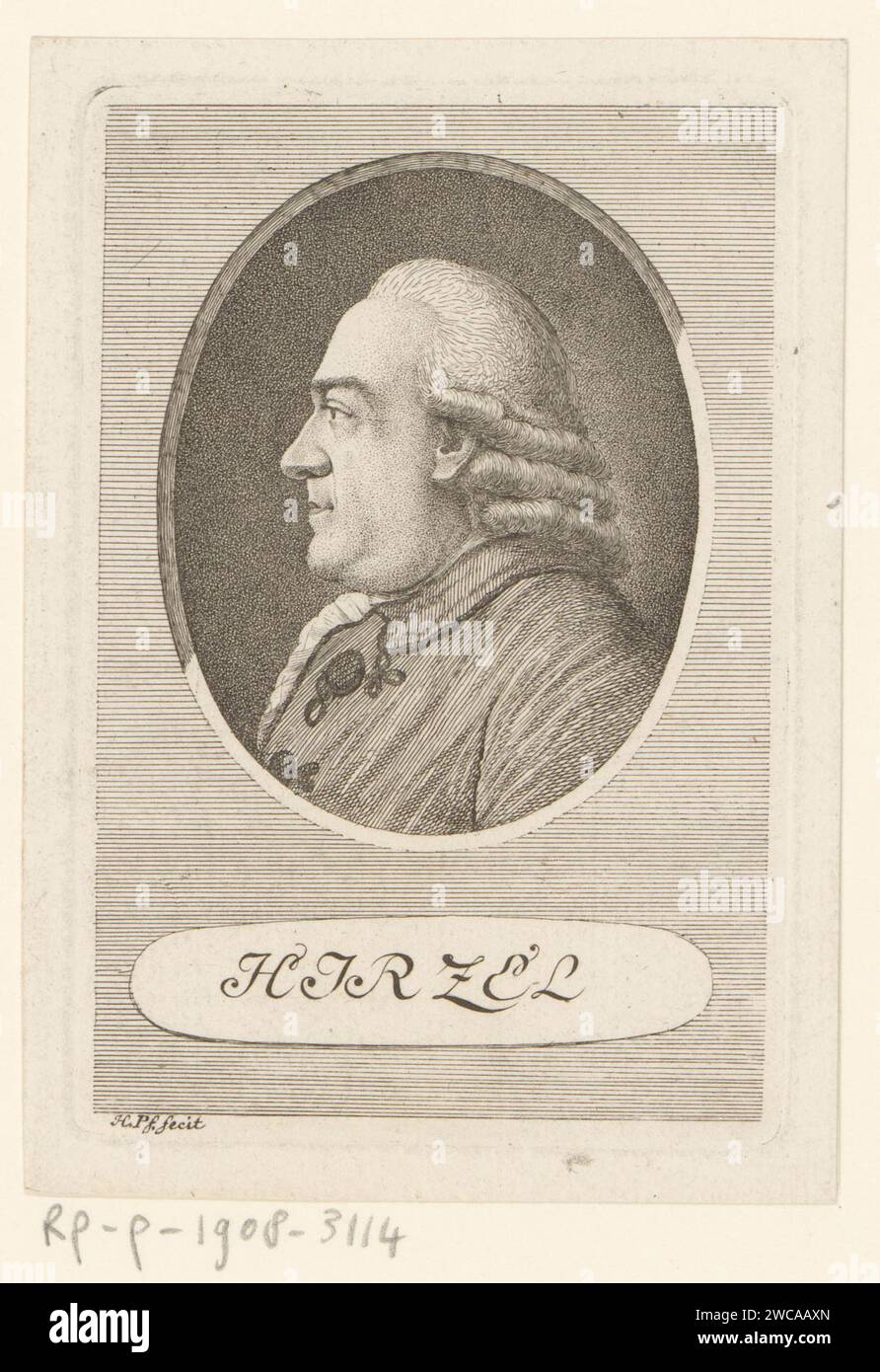 Porträt van Hans Caspar Hirzel, Heinrich Pfenninger, 1759 - 1815 Druckpapier historische Personen Stockfoto