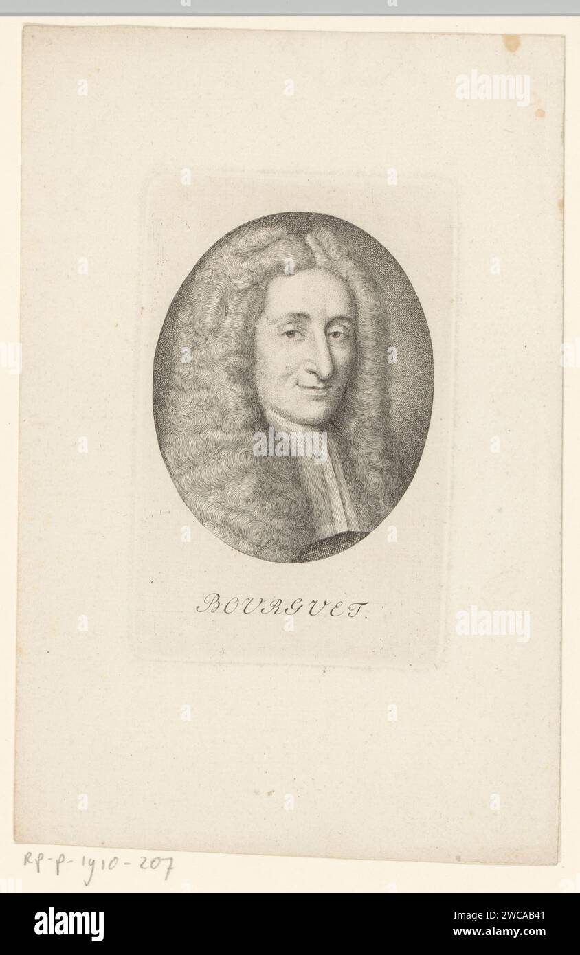 PortraT van Bourquet, Heinrich Pfenninger, 1759 - 1815 Druckpapier, das historische Personen graviert Stockfoto