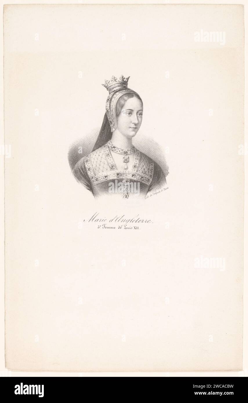 Portret van Maria Tudor, anonym, veuve Delpech (Naudet), in oder nach 1818 - in oder vor 1842 Druck Paris Papier historische Personen Stockfoto