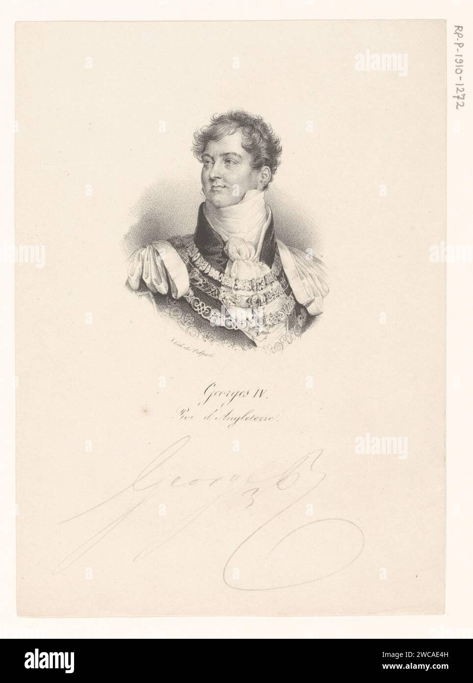 Porträt von Georg IV. Des Vereinigten Königreichs, Anonym, Veuve Delpech (Naudet), in oder nach 1818 - in oder vor 1842 Druck Paris Papier historische Personen Stockfoto