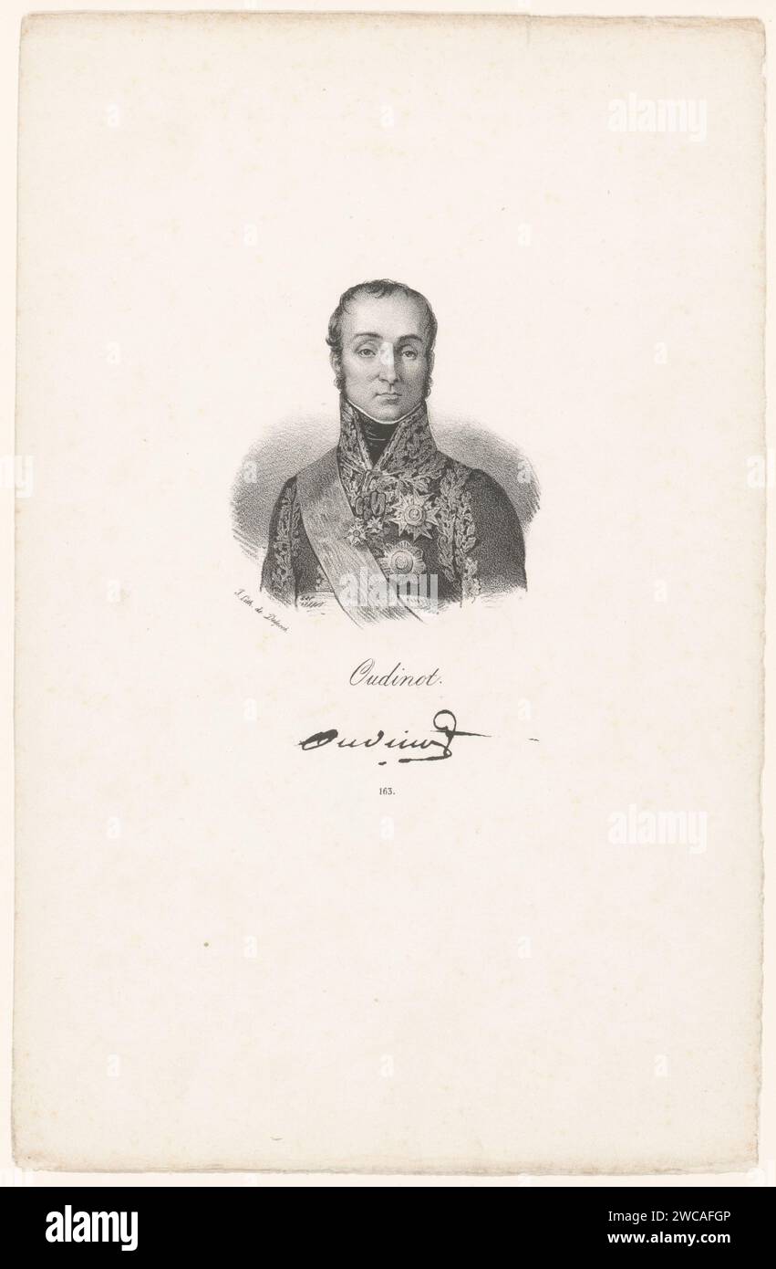 Portret van Nicolas-Charles Oudinot, anonym, veuve Delpech (Naudet), in oder nach 1818 - in oder vor 1842 Druck Paris Papier historische Personen Stockfoto