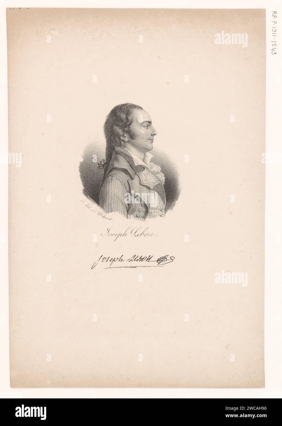 Portret van Joseph Le Bon, anonym, veuve Delpech (Naudet), in oder nach 1818 - in oder vor 1842 Druck Paris Papier historische Personen Stockfoto