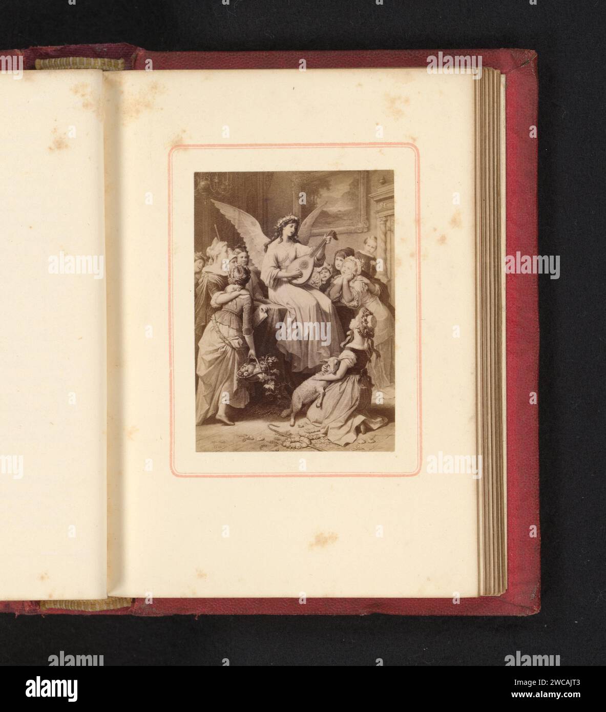 Fotoproduktion der Mignon-Zeichnung, Wilhelm Meister von Wilhelm von Kaulbach, Joseph Albert, nach Wilhelm von Kaulbach, 1863 - 1870 Fotografie Foto ist Teil des Buches. München Papier Albumen Druckzeichnung, Skizze. Weibliche literarische Charaktere Stockfoto