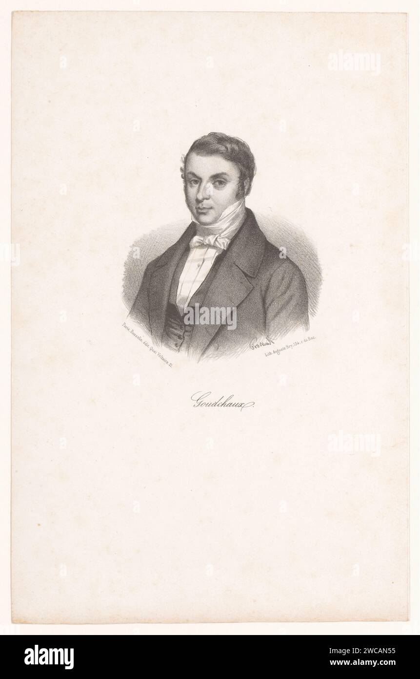 Portret van Michel Goudchaux, Léopold Massard, 1848 Druck Paris Papier historische Personen Stockfoto
