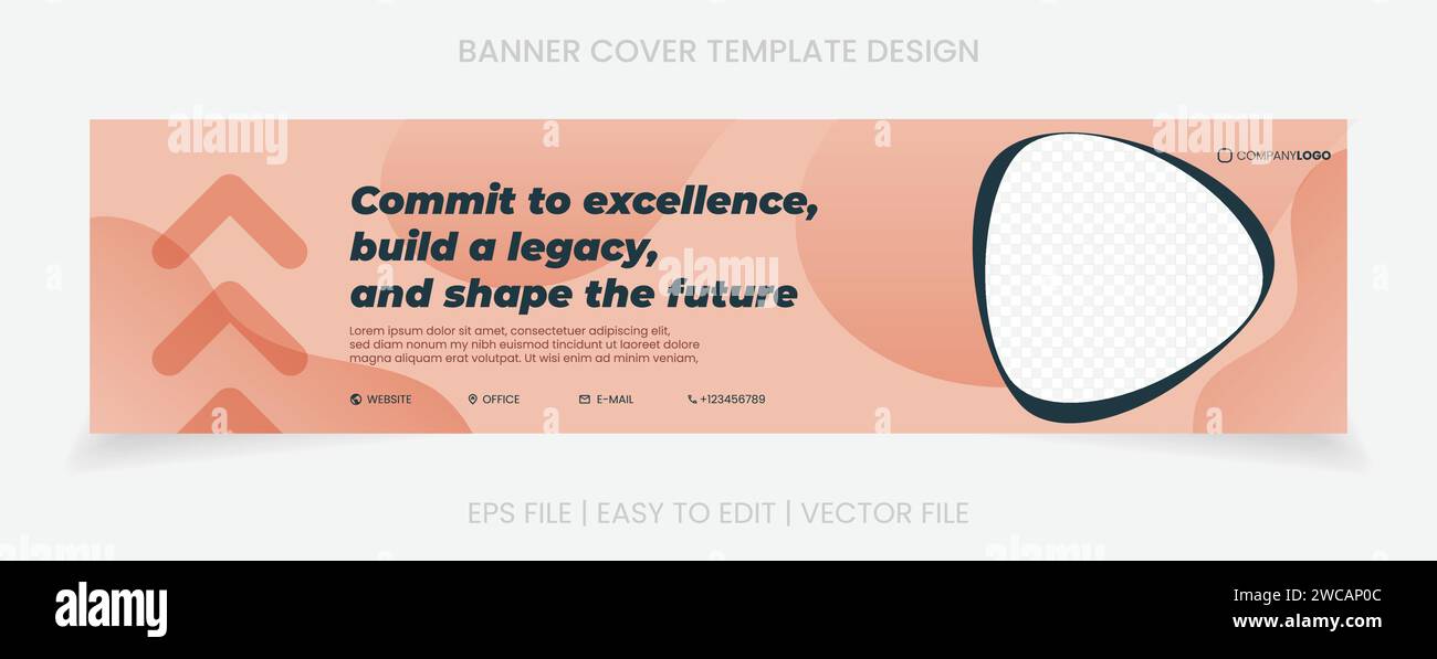 Cover-Banner für soziale Medien und Website-Werbung mit abstraktem Hintergrund und elegantem Design Stock Vektor