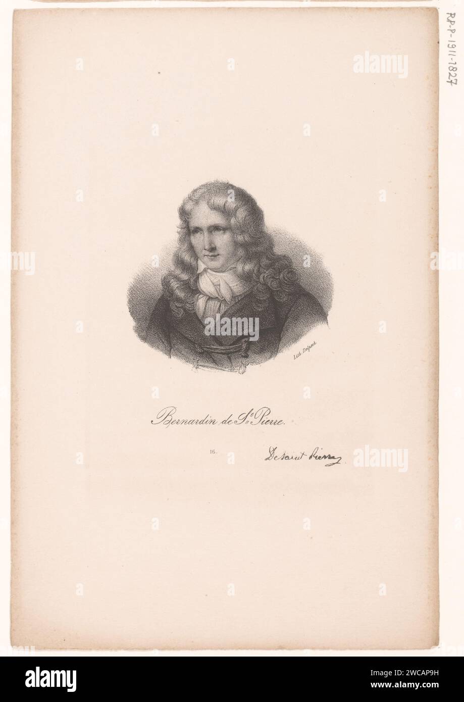 Portret van Jacques-Henri Bernardin de Saint-Pierre, anonym, veuve Delpech (Naudet), in oder nach 1818 - in oder vor 1842 Druck Paris Papier historische Personen Stockfoto
