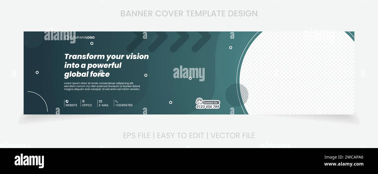 Cover-Banner für soziale Medien und Website-Werbung mit abstraktem Hintergrund und elegantem Design Stock Vektor
