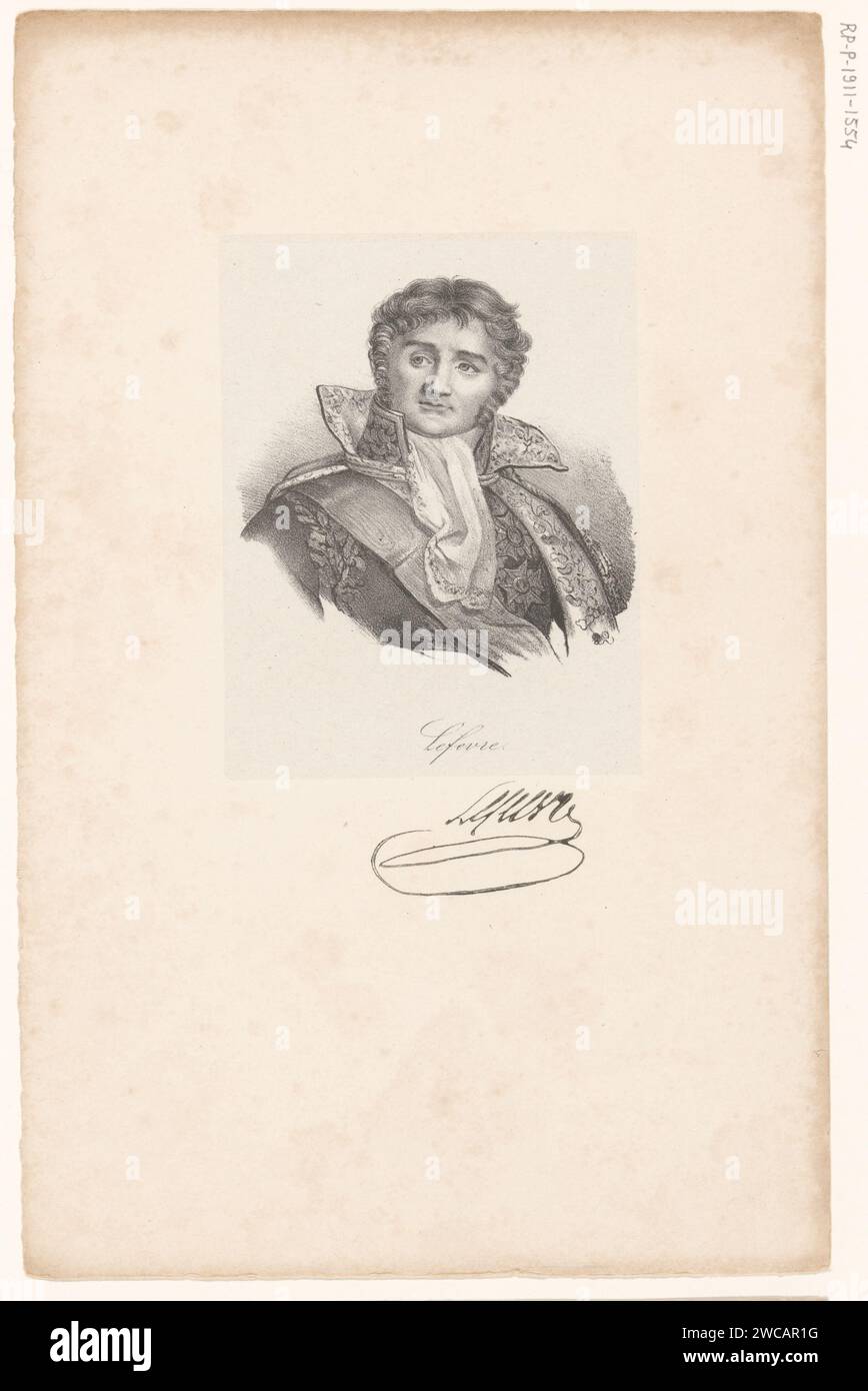Portret van Francois-Joseph Lefebvre, anonym, veuve Delpech (Naudet) (evtl.), in oder nach 1818 - in oder vor 1842 Druck Paris Papier. Historische Personen Stockfoto
