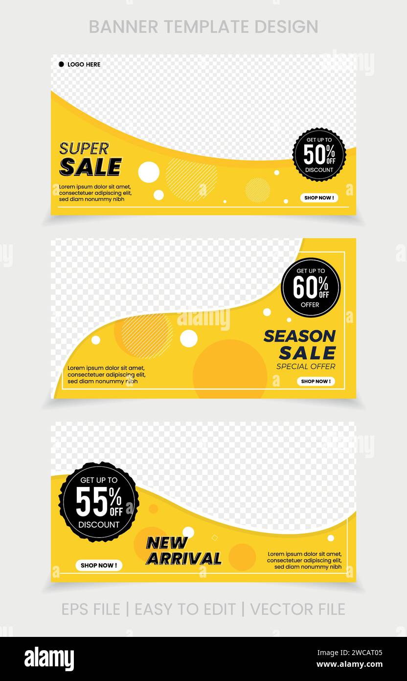 Business-Banner über Social Media Fashion Sale Discount Promotion Marketing-Werbung Stock Vektor
