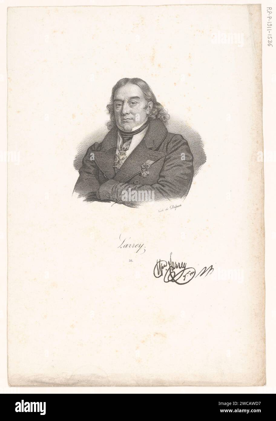 Portret van Dominique-Jean Larrey, anonym, veuve Delpech (Naudet), in oder nach 1818 - in oder vor 1842 Druck Paris Papier historische Personen Stockfoto