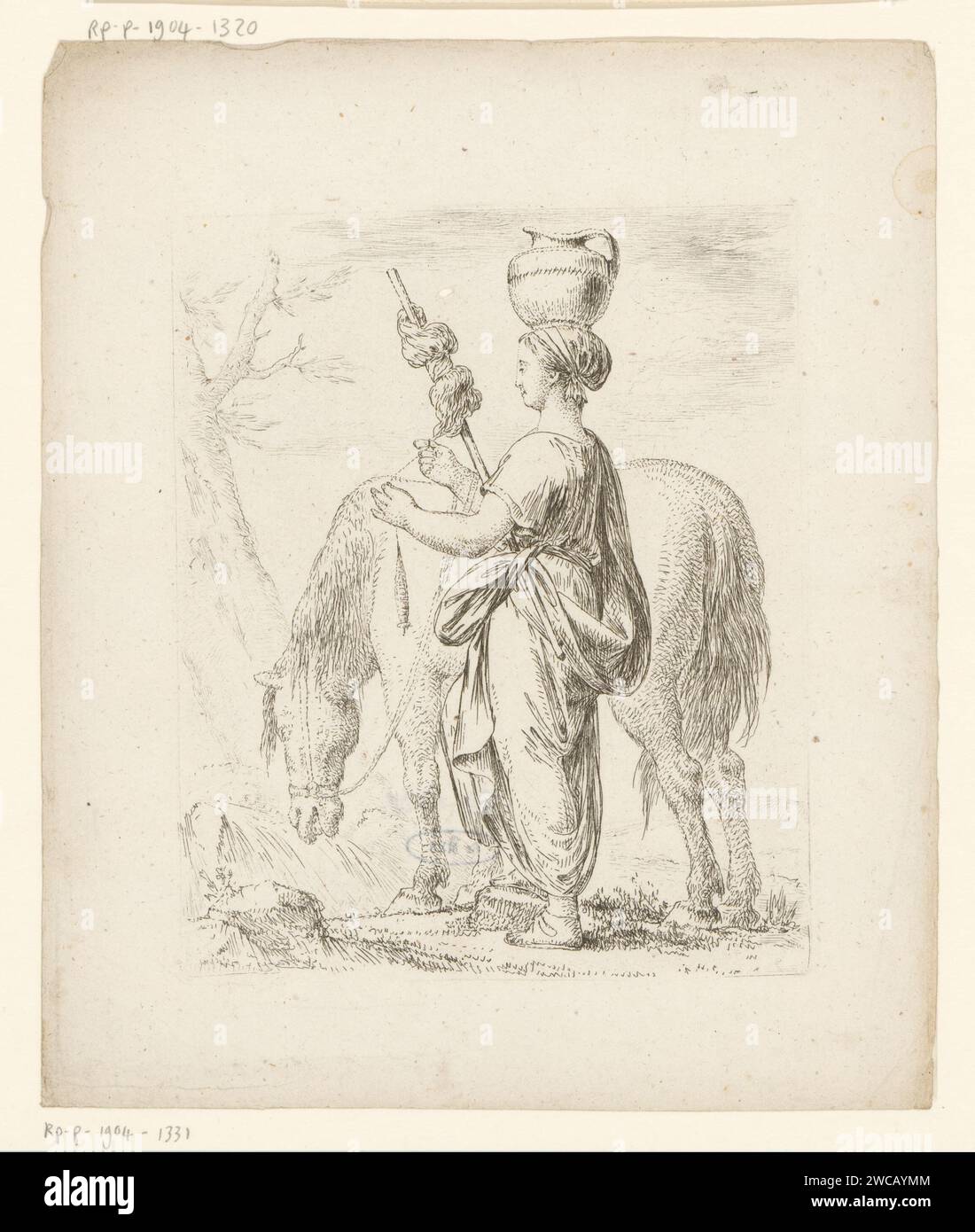 Allegorie des Eifers, Christian Bernhard Rode, 1788 Druckpapier, das Zelus graviert, Eifer Stockfoto