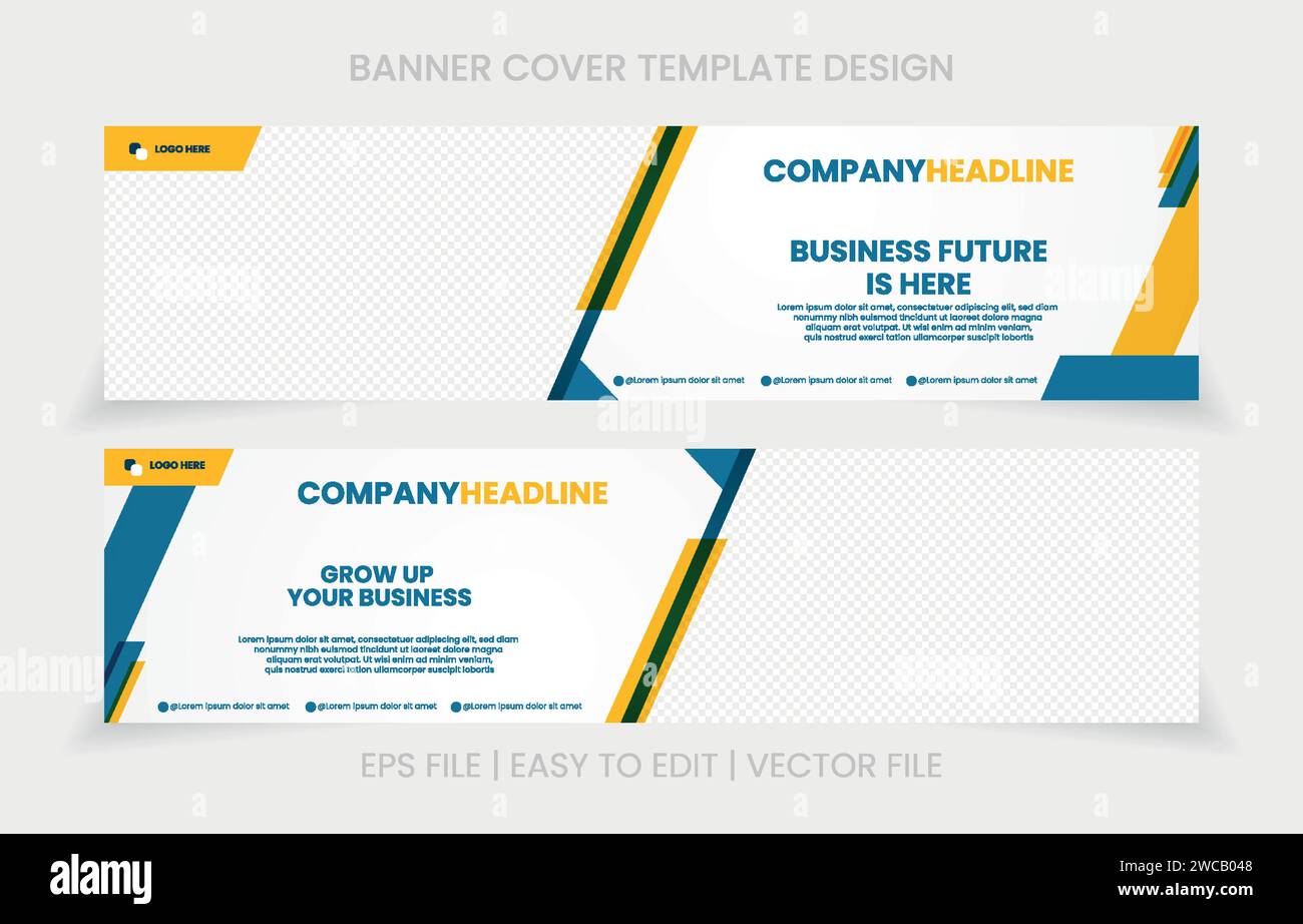 Banner Cover Social Media Website Design Business Template Design Stock Vektor