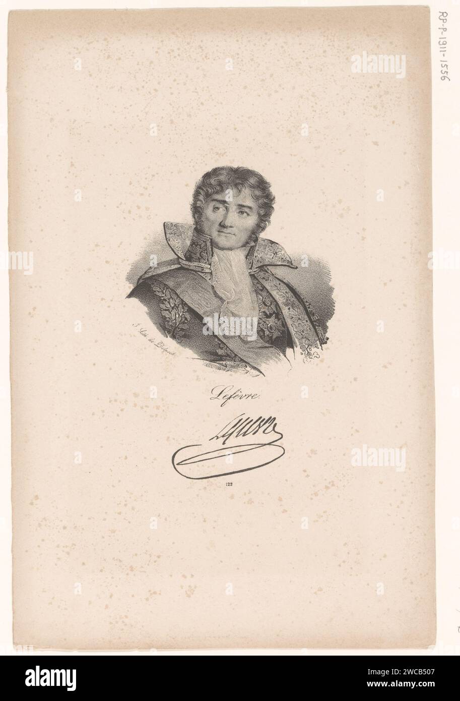 Portret van Francois-Joseph Lefebvre, anonym, veuve Delpech (Naudet), in oder nach 1818 - in oder vor 1842 Druck Paris Papier historische Personen Stockfoto