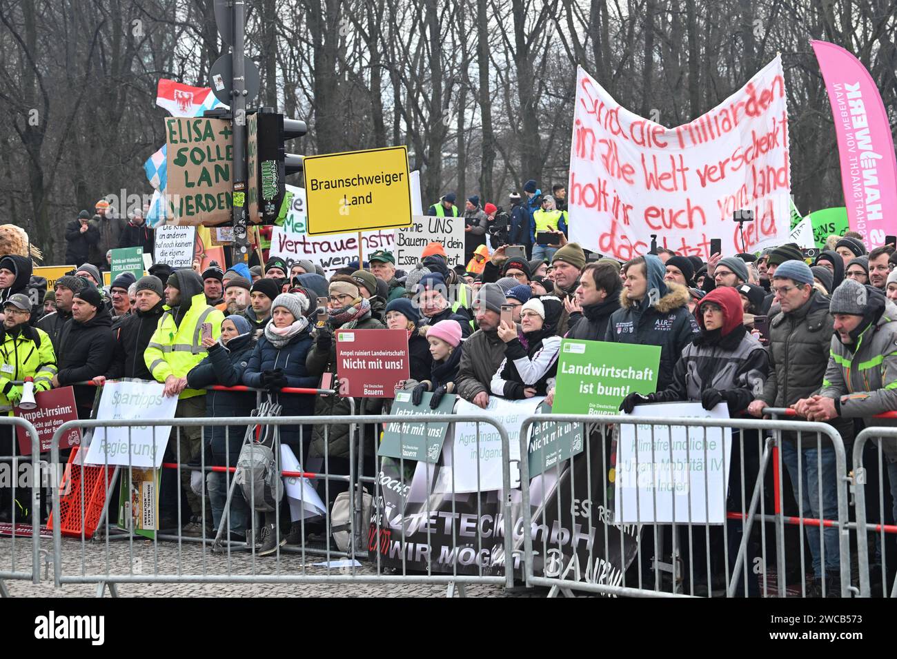 Berlin Deutschland 15 Januar 2024 Bauernproteste In Berlin Januar