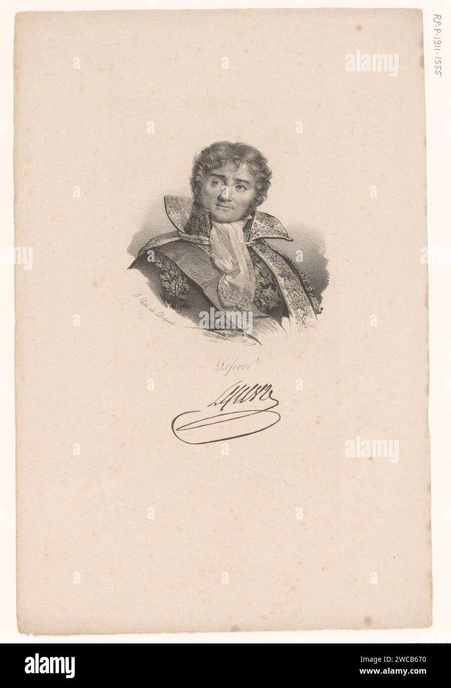 Portret van Francois-Joseph Lefebvre, anonym, veuve Delpech (Naudet), in oder nach 1818 - in oder vor 1842 Druck Paris Papier historische Personen Stockfoto