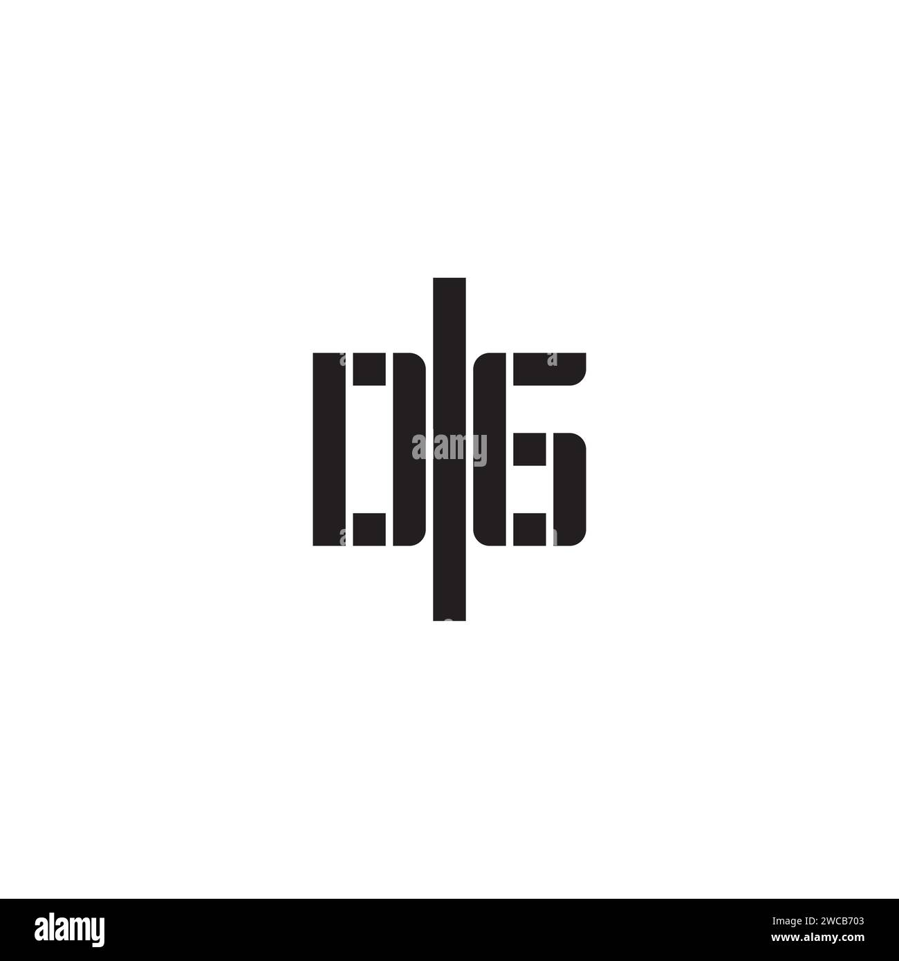 DG Geometric bold-Konzept in hochwertigem, professionellem Design, das auf allen Druckmedien gut gedruckt wird Stock Vektor