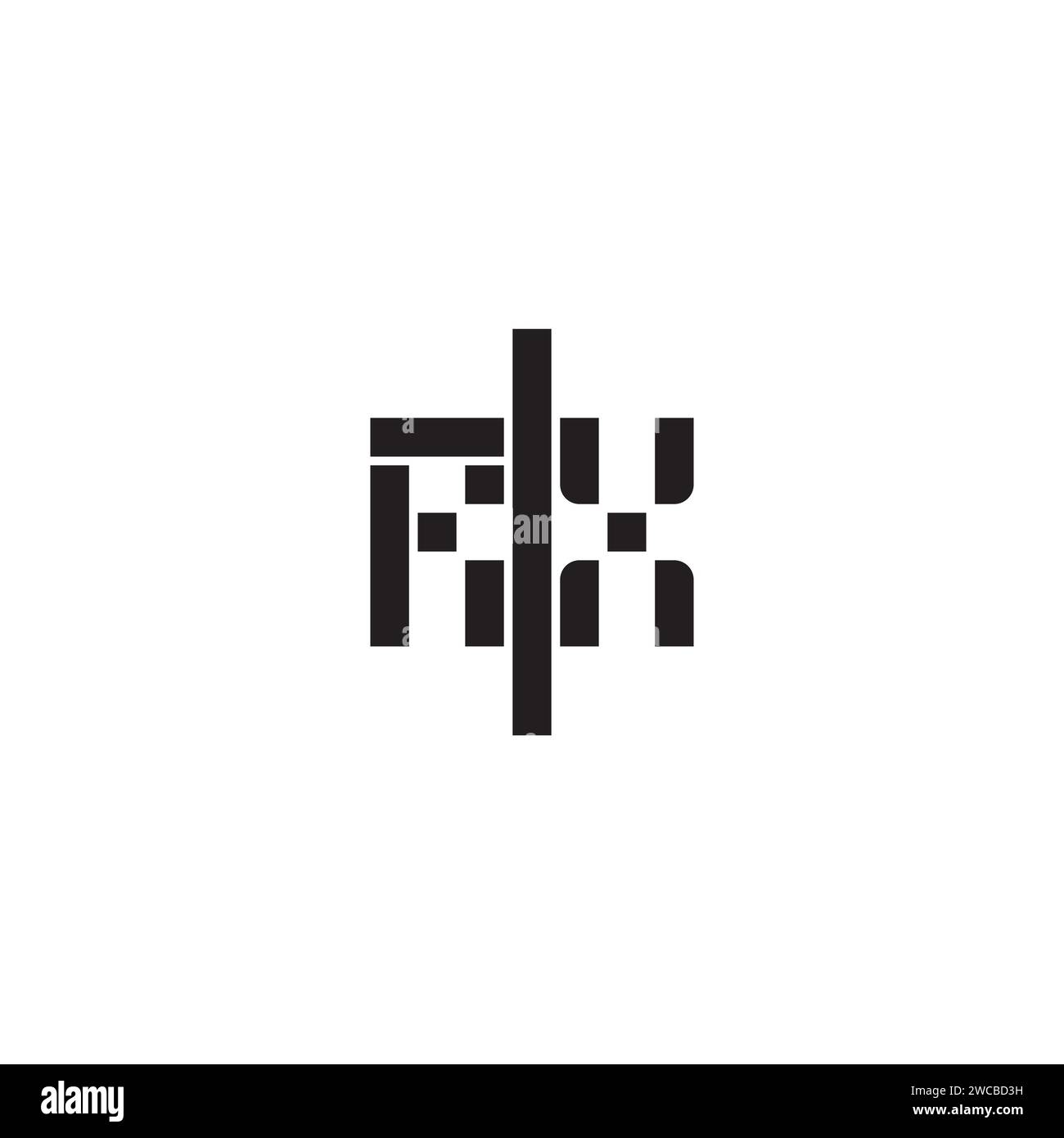 RX Geometric bold-Konzept in hochwertigem, professionellem Design, das auf allen Druckmedien gut gedruckt werden kann Stock Vektor