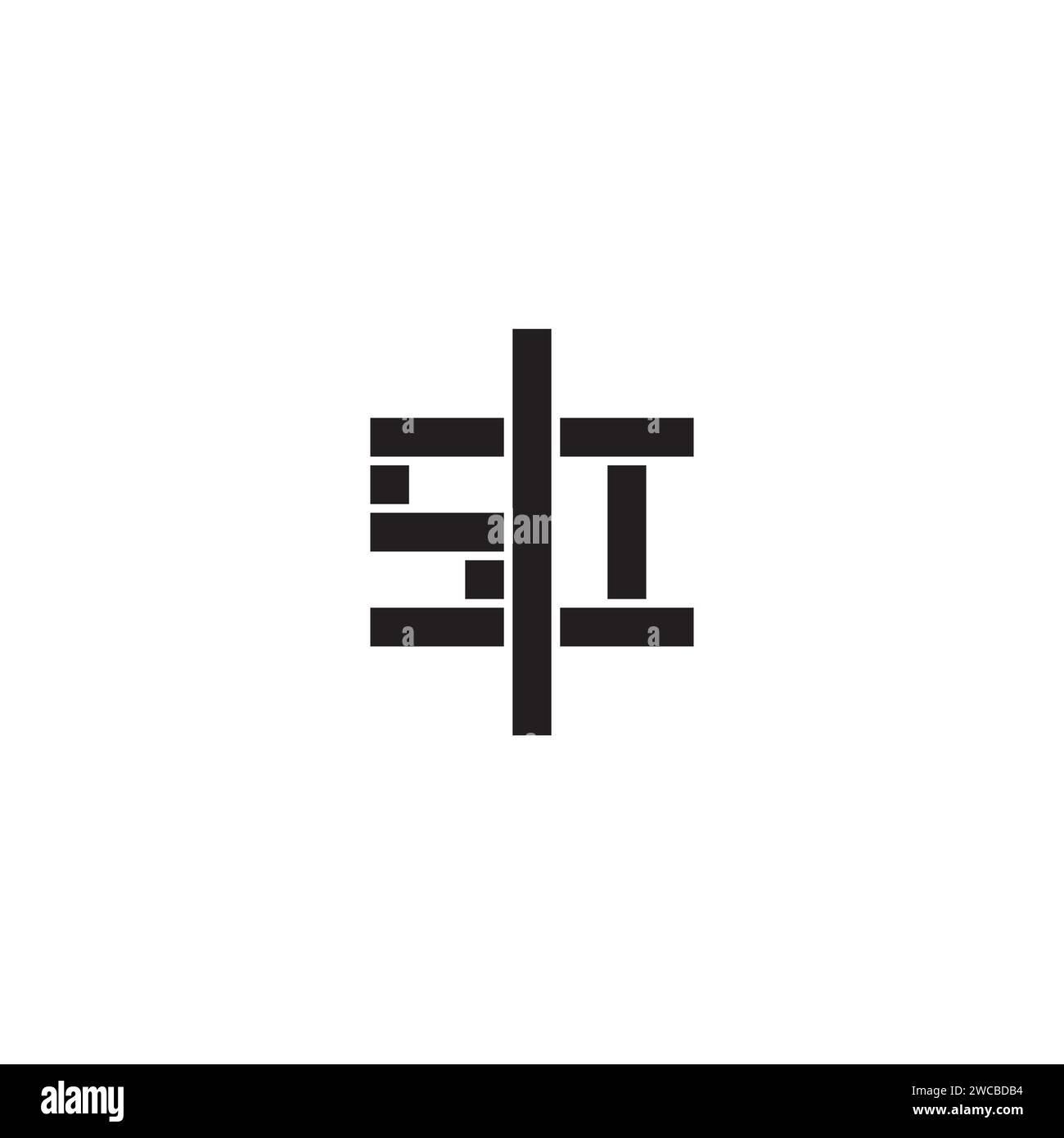 SI Geometric bold-Konzept in hochwertigem, professionellem Design, das auf allen Druckmedien gut gedruckt werden kann Stock Vektor