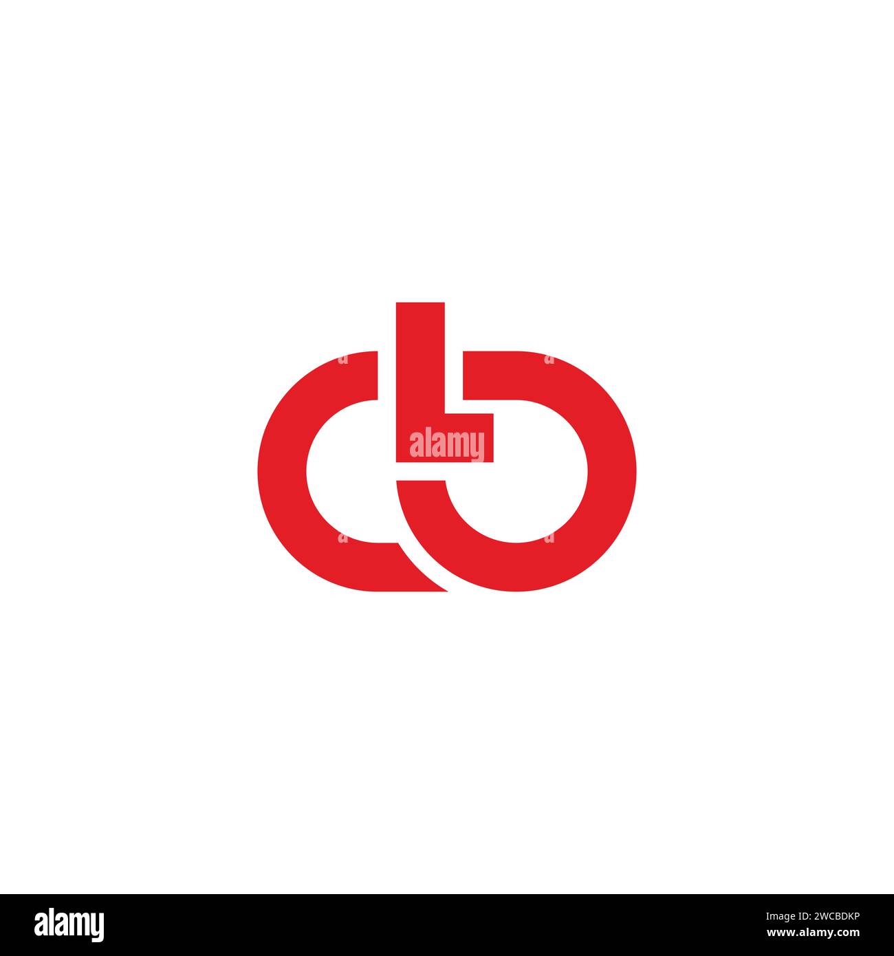 Letter cld einfacher geometrischer Logo-Vektor Stock Vektor