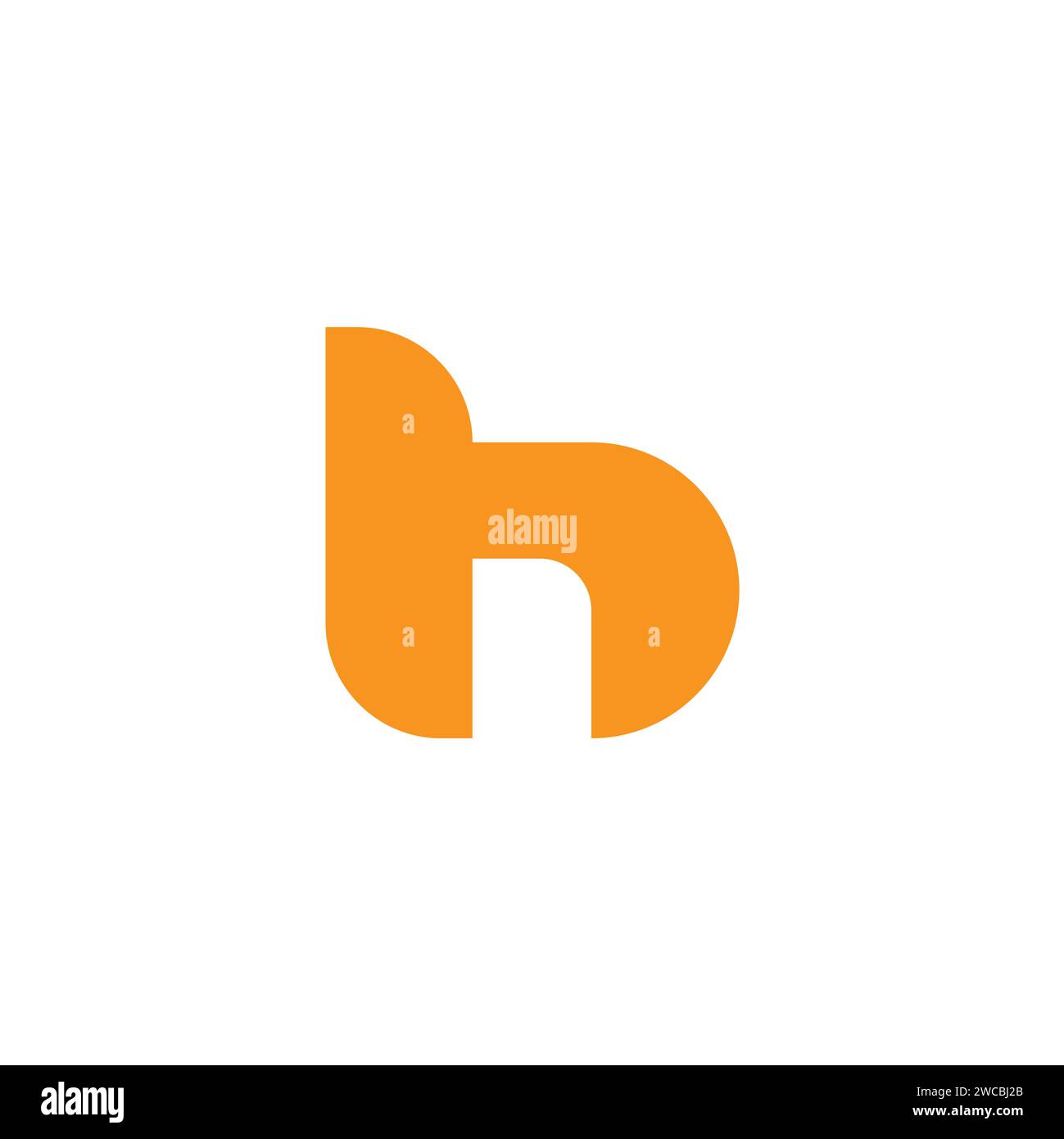 Letter hb nettes einfaches Logo Vektor Stock Vektor