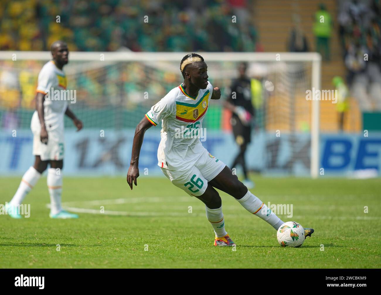Januar 2024. LIVE-Bilder vom Gruppenspiel 2023 zwischen Senegal und Gambia, Stade Charles Konan Banny, Yamoussoukro, Elfenbeinküste. Kim Preis/CSM Stockfoto
