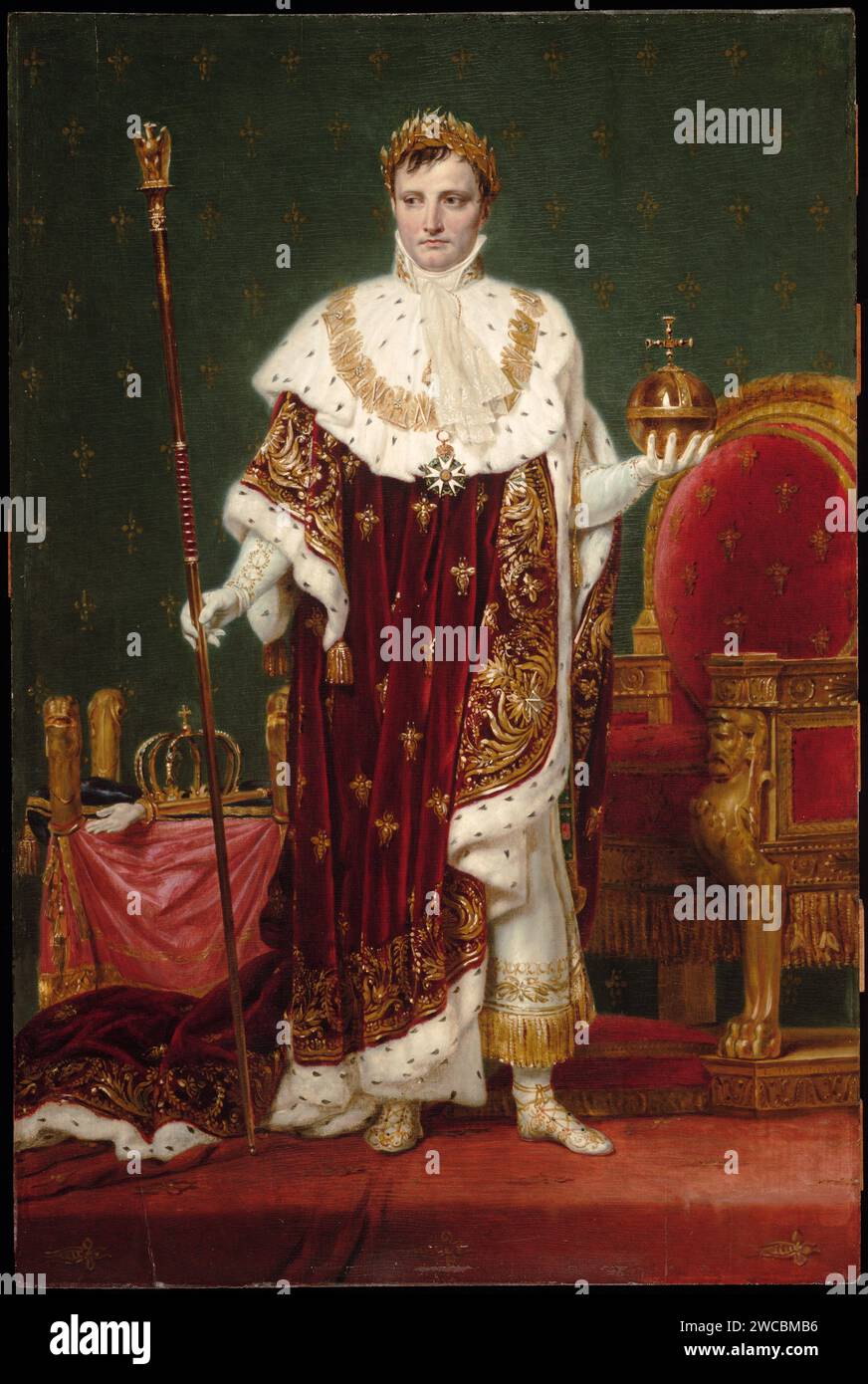 Titel: Kaiser Napoleon I Künstler: Jacques-Louis David Jahr: Ca. 1807 Medium: Öl auf Platte Abmessungen: 88,3 x 59,4 cm Ort: Harvard Art Museums Stockfoto