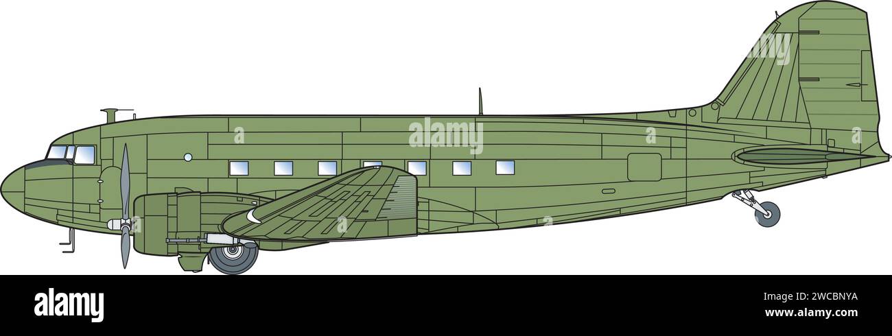 US-Passagierflugzeug/Transporter Stock Vektor