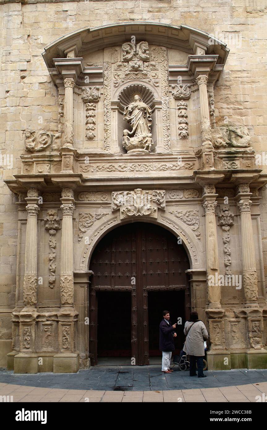 Logroño, catedral de Santa Maria de la Redonda (15-18. Jahrhundert). La Rioja, Spanien. Stockfoto