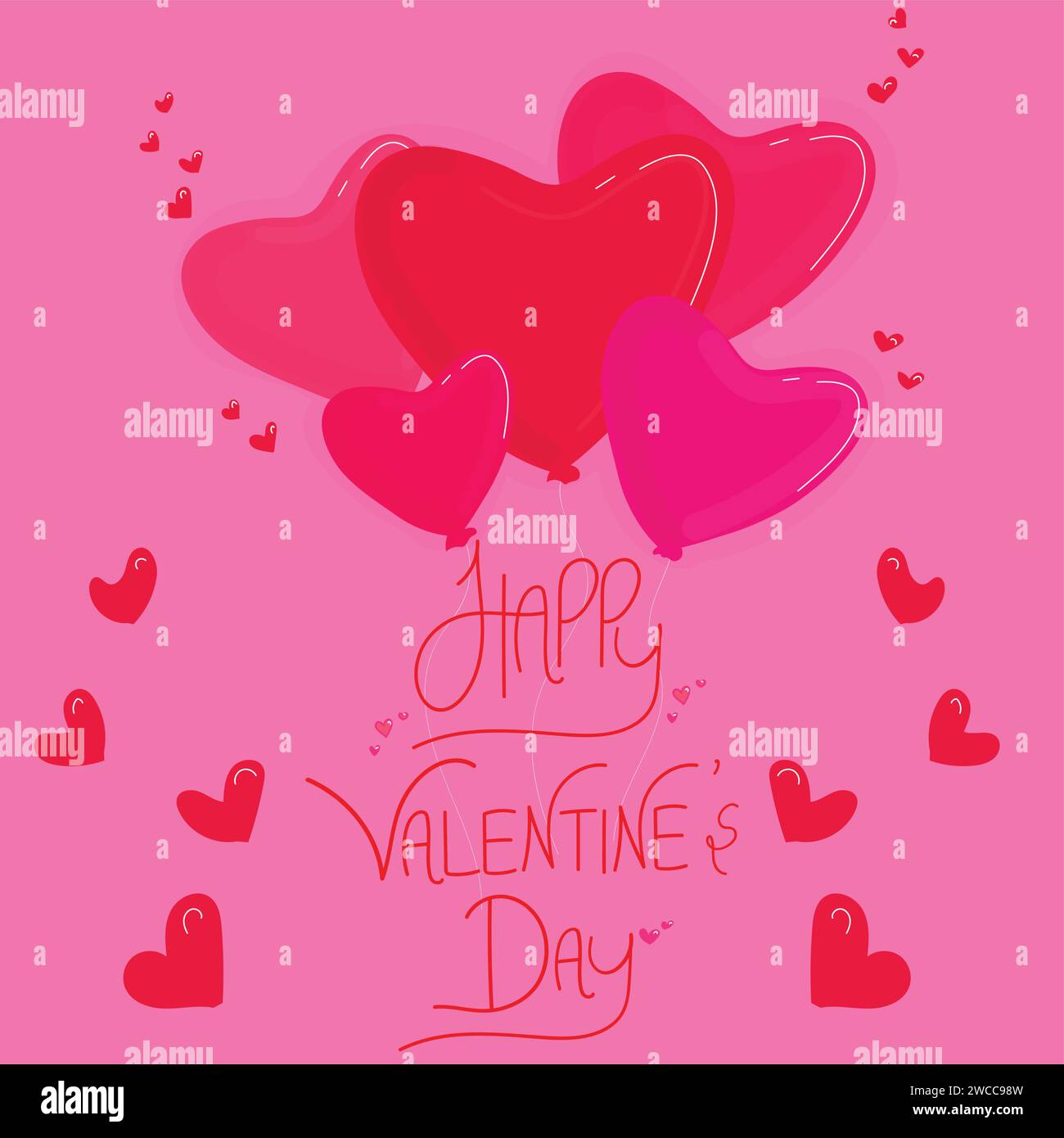 Illustration des Valentinstag-Posters Stock Vektor